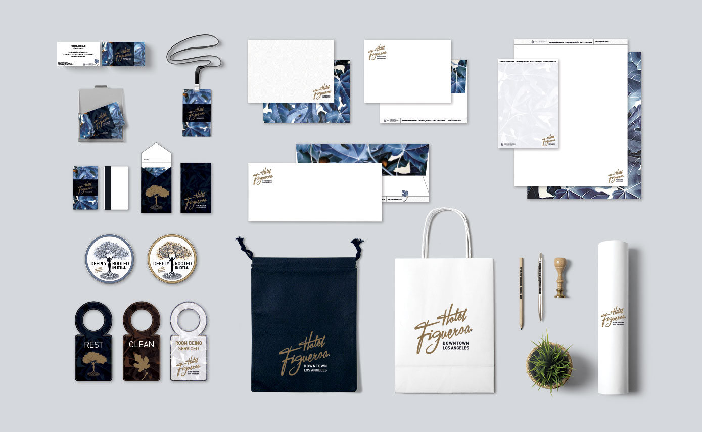 Hotel Figueroa brand collateral by Agency689