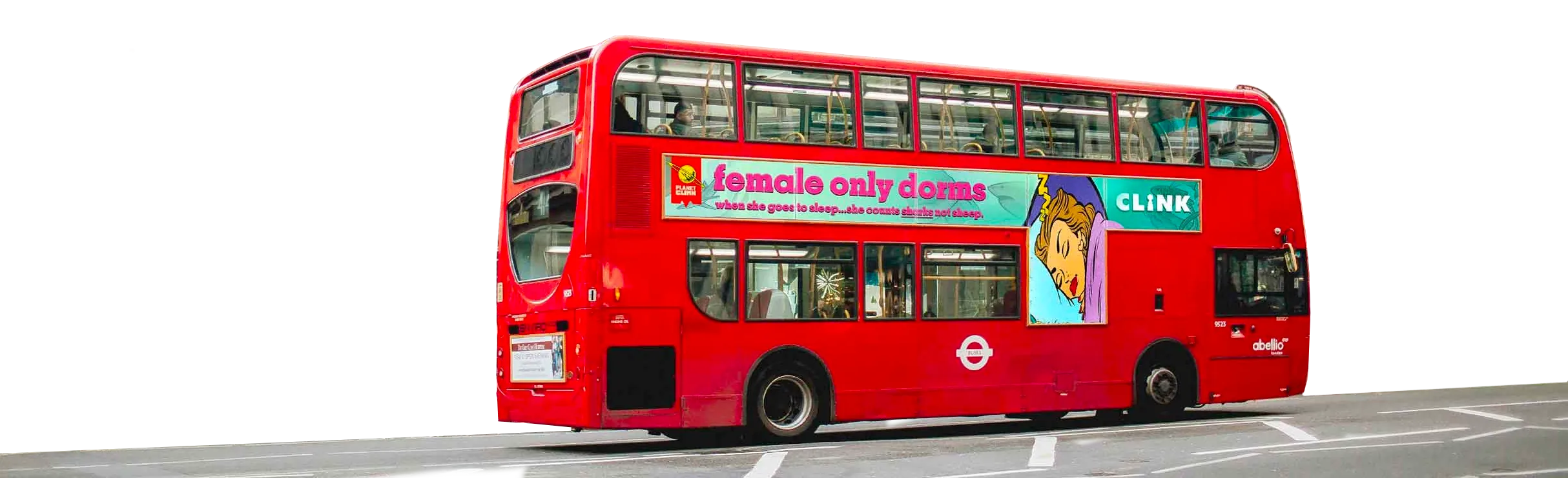 Clink Hostels bus brand application