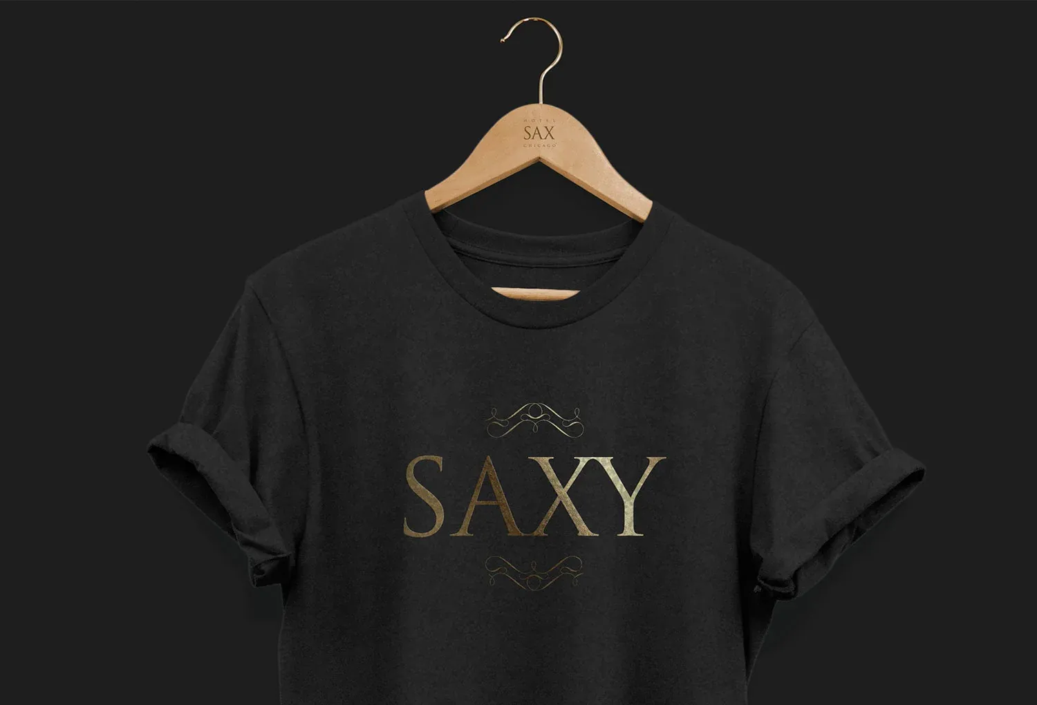 SAXY shirt and Hotel SAX hanger