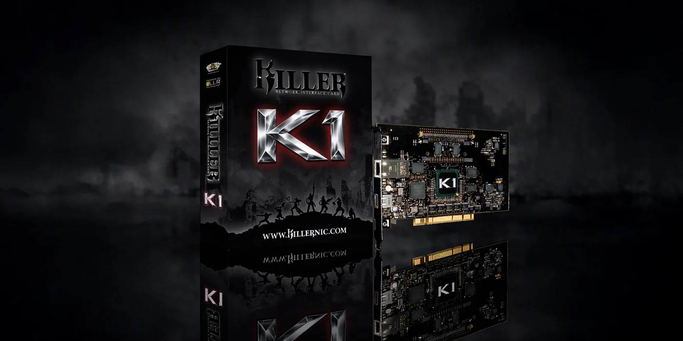 Killer K1 product box and network card