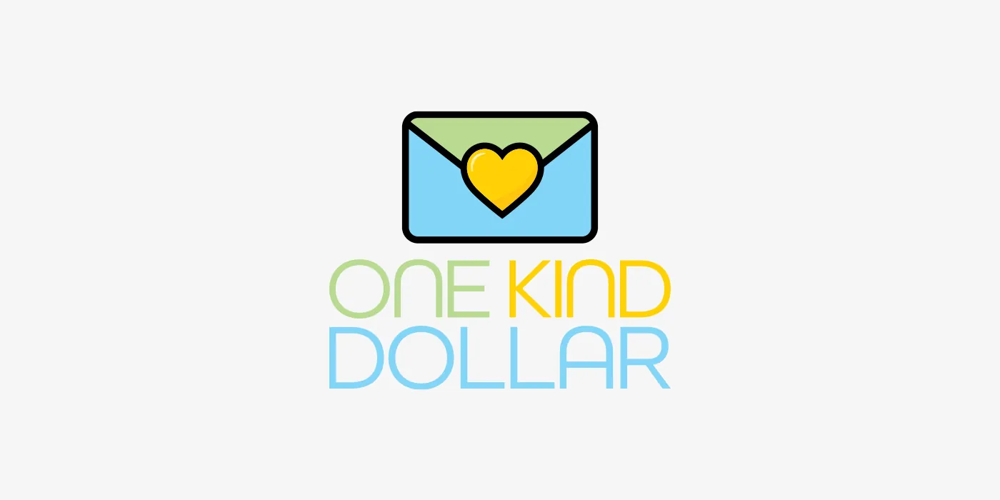 One Kind Dollar envelope logo lockup