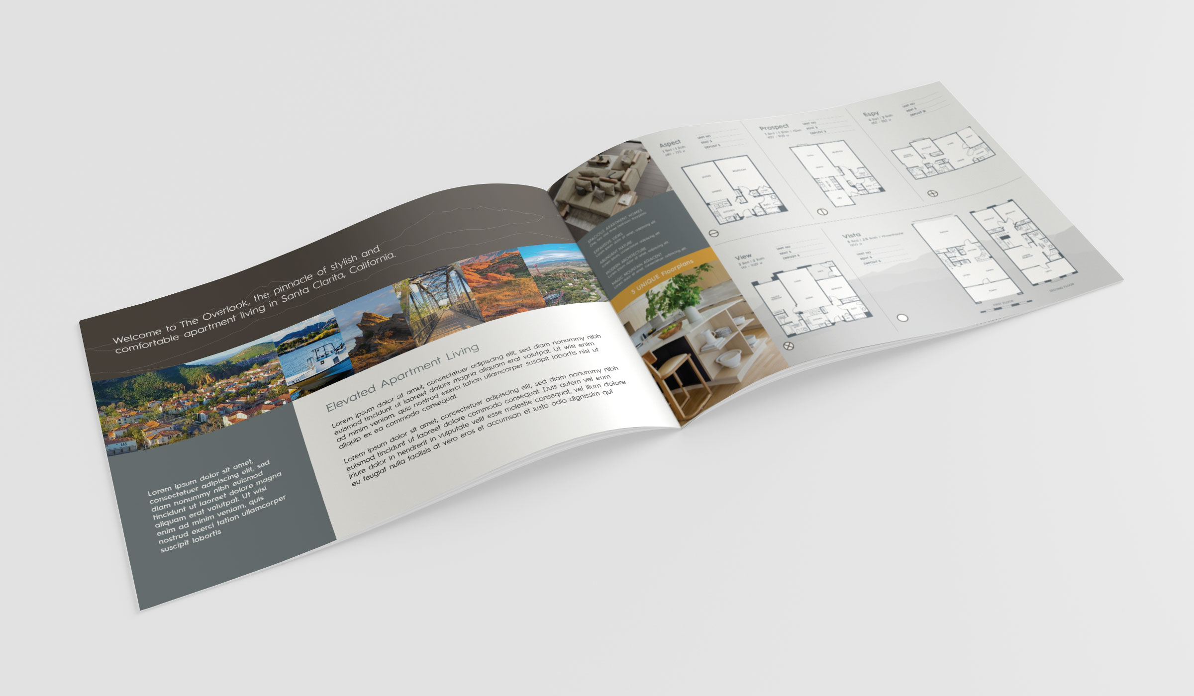 The Overlook brochure mockup