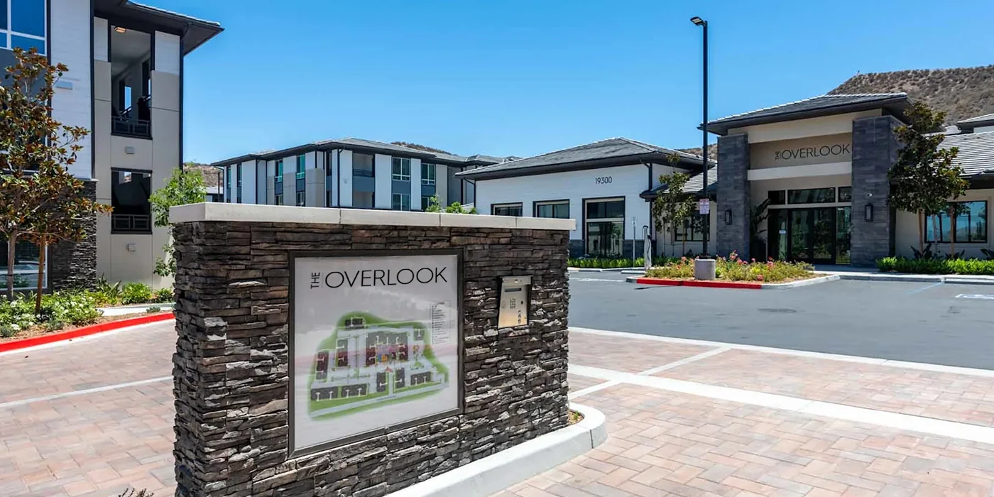 The Overlook front monument sign
