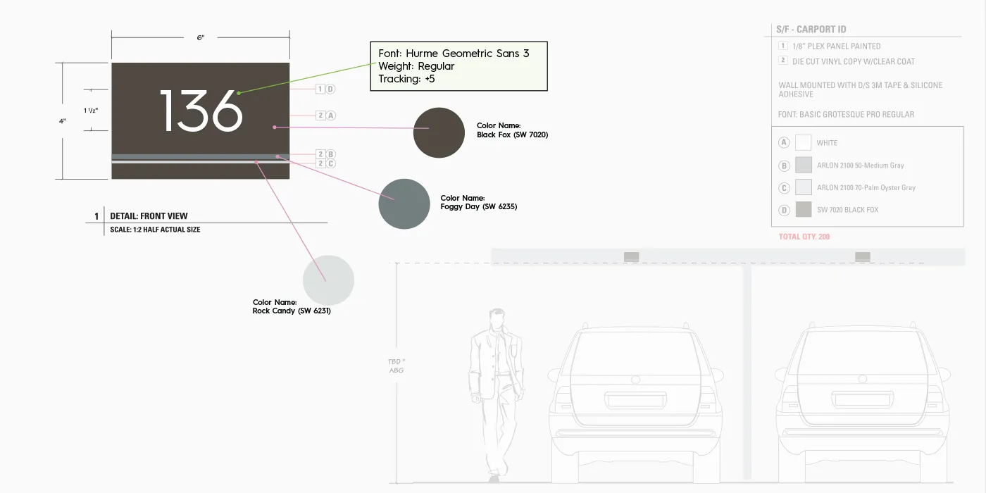 The Overlook sketch and material exploration board