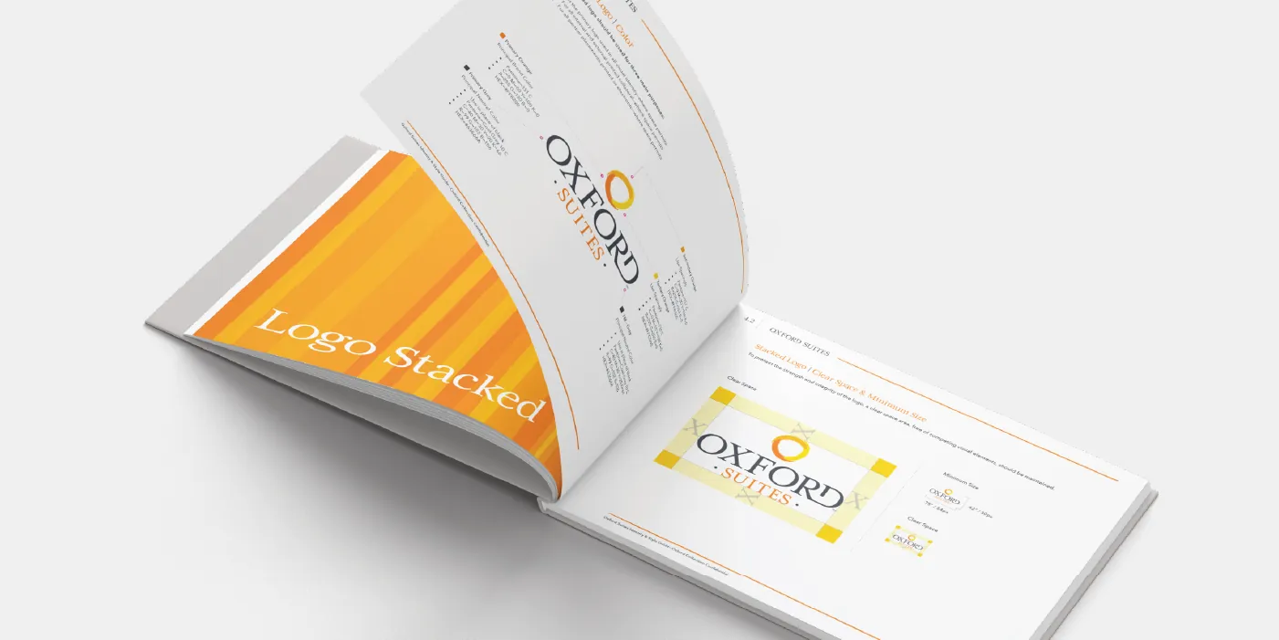 Oxford brand book interior pages