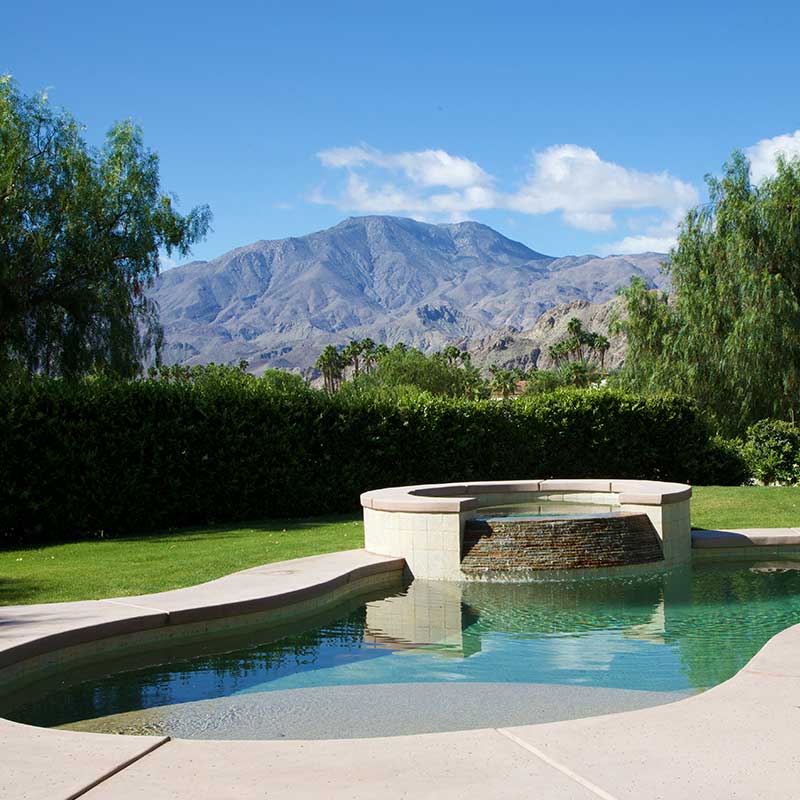 PGA West pool and mountain view photography