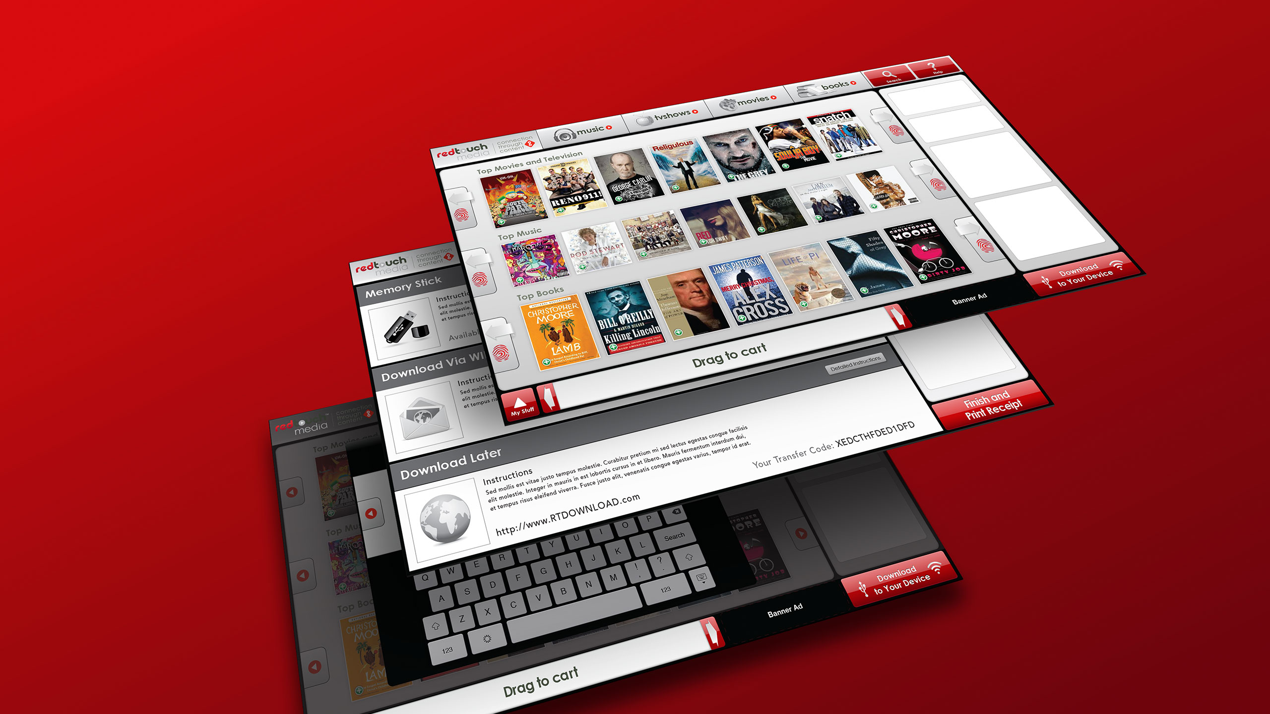 Red Touch Media interface design