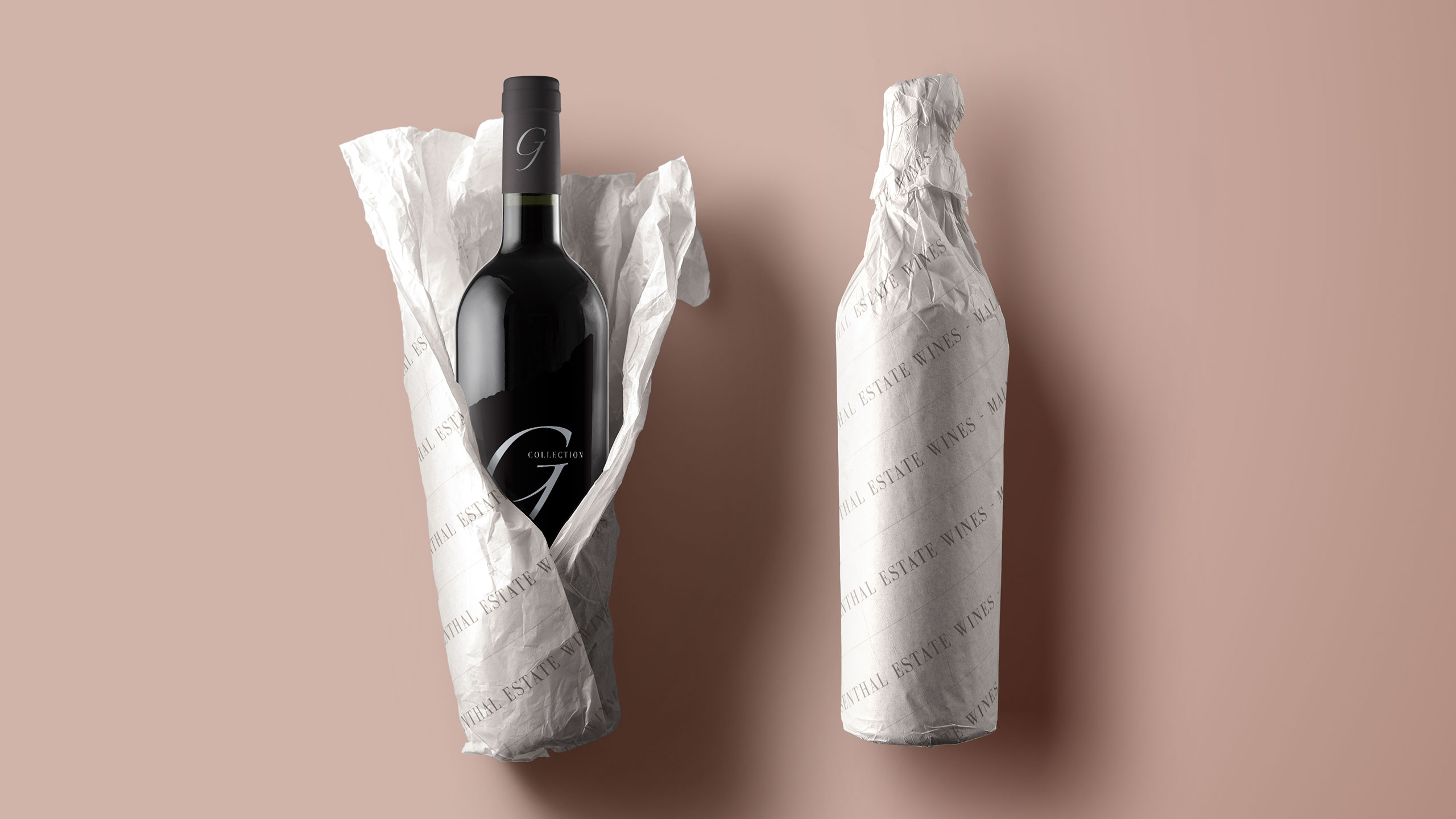 Rosenthal Estate Wines bottle branding