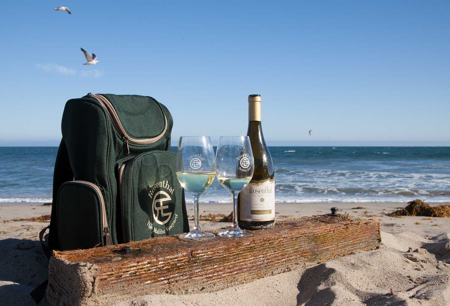 Rosenthal bottle on Malibu beach