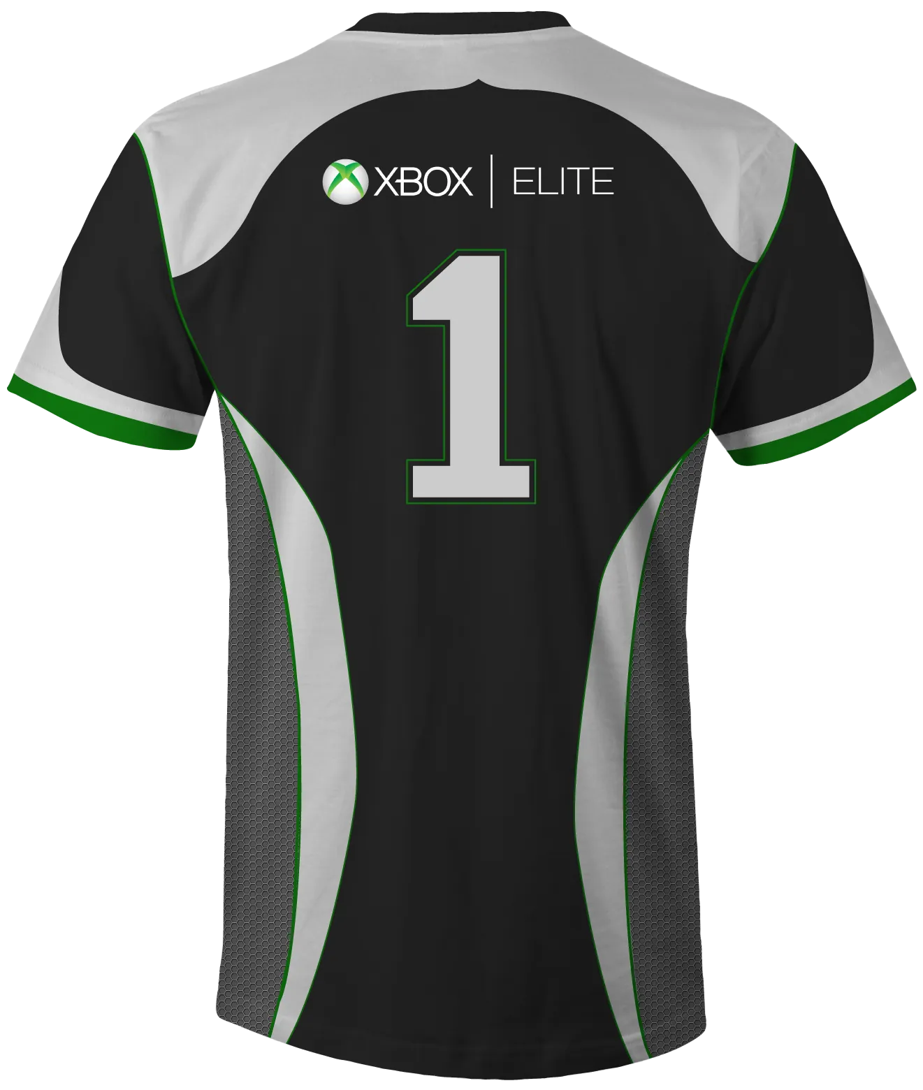 Xbox Elite jersey concept one back view with number one